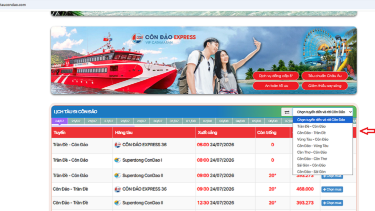 Tìm vé tàu Côn Đảo giá rẻ: So sánh các hãng tàu, chọn chuyến